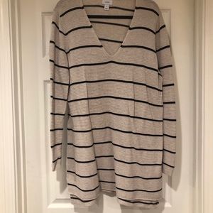 Black and Cream Striped Sweater